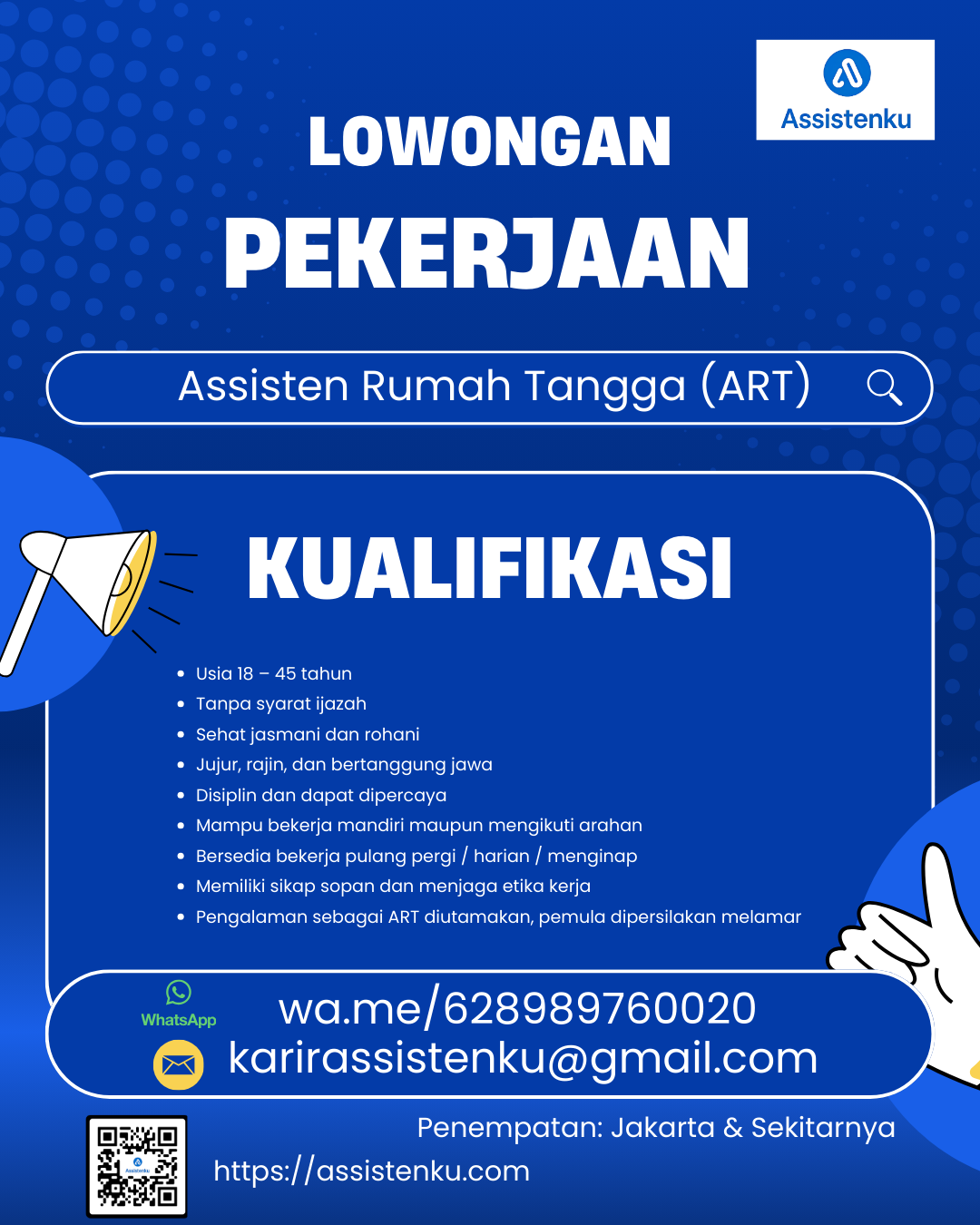 Lowongan Asisten Rumah Tangga (ART)