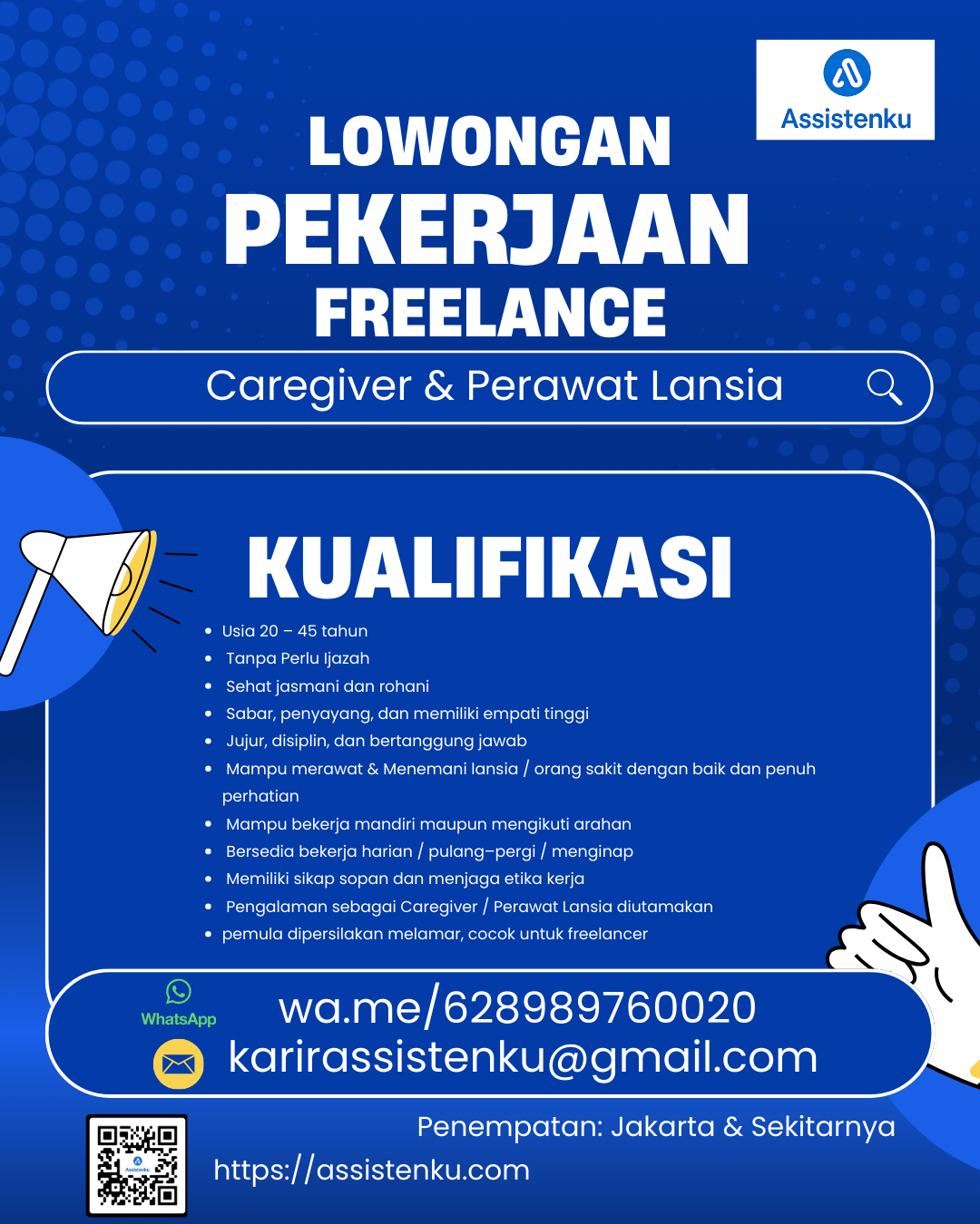 Lowongan Pendamping Lansia / Caregiver
