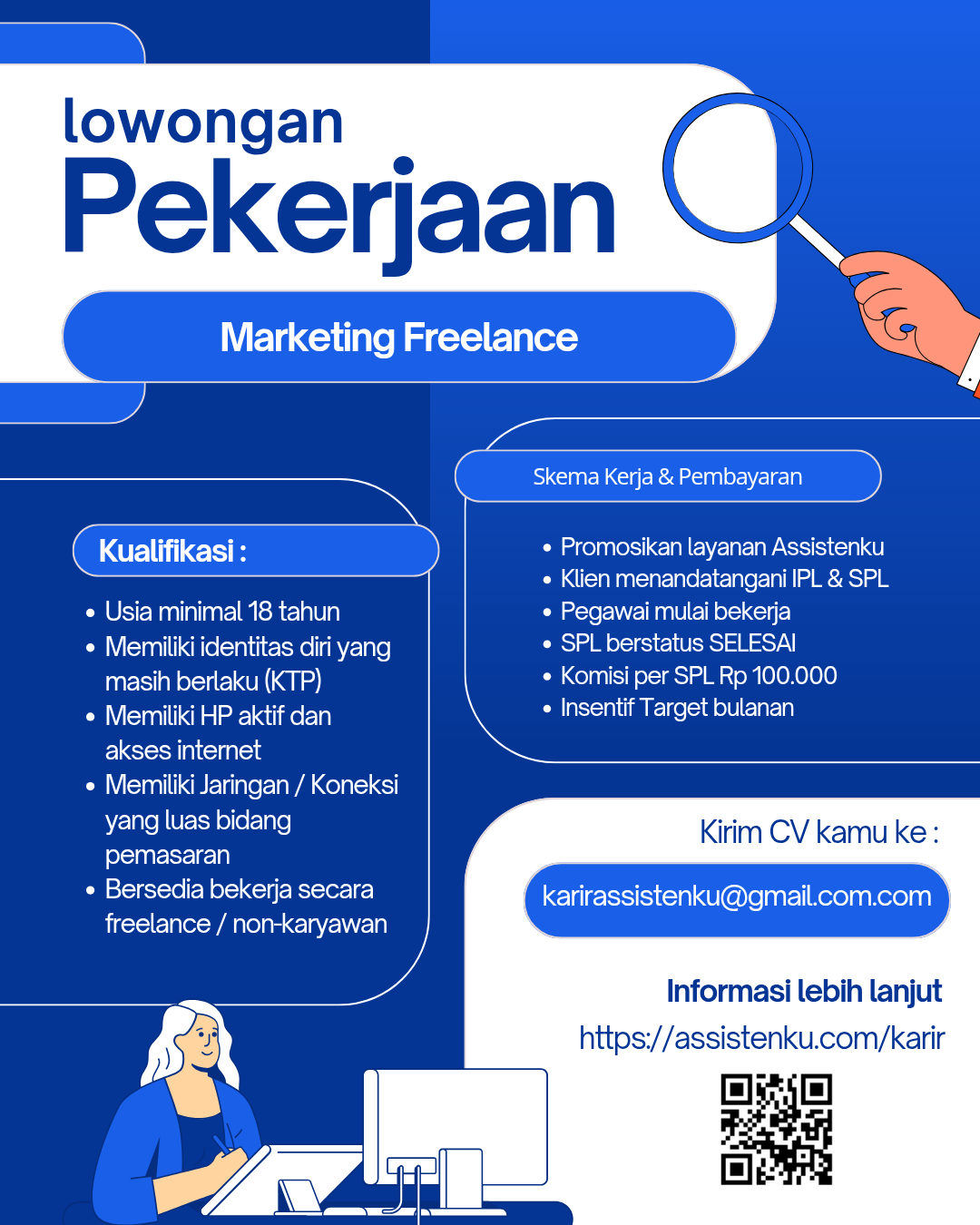 Lowongan Marketing Freelance Assistenku